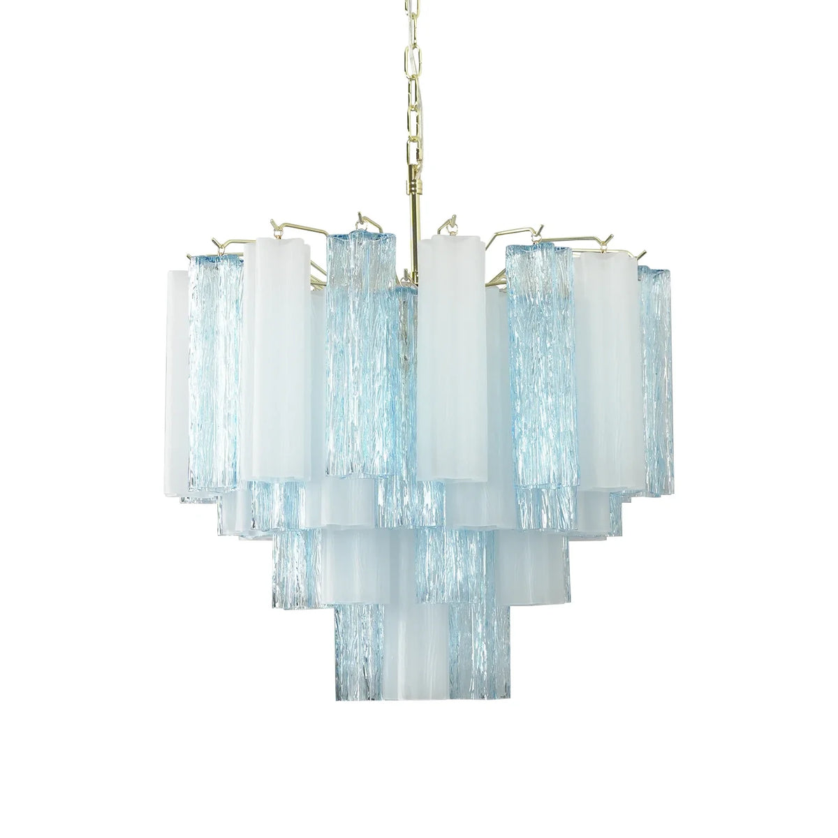 Anwen Two-Tone Glass Tube Chandelier – Artistic Modern Ceiling Light for Living Room & Dining Room
