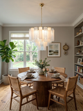 Anwen Two-Tone Glass Tube Chandelier – Artistic Modern Ceiling Light for Living Room & Dining Room