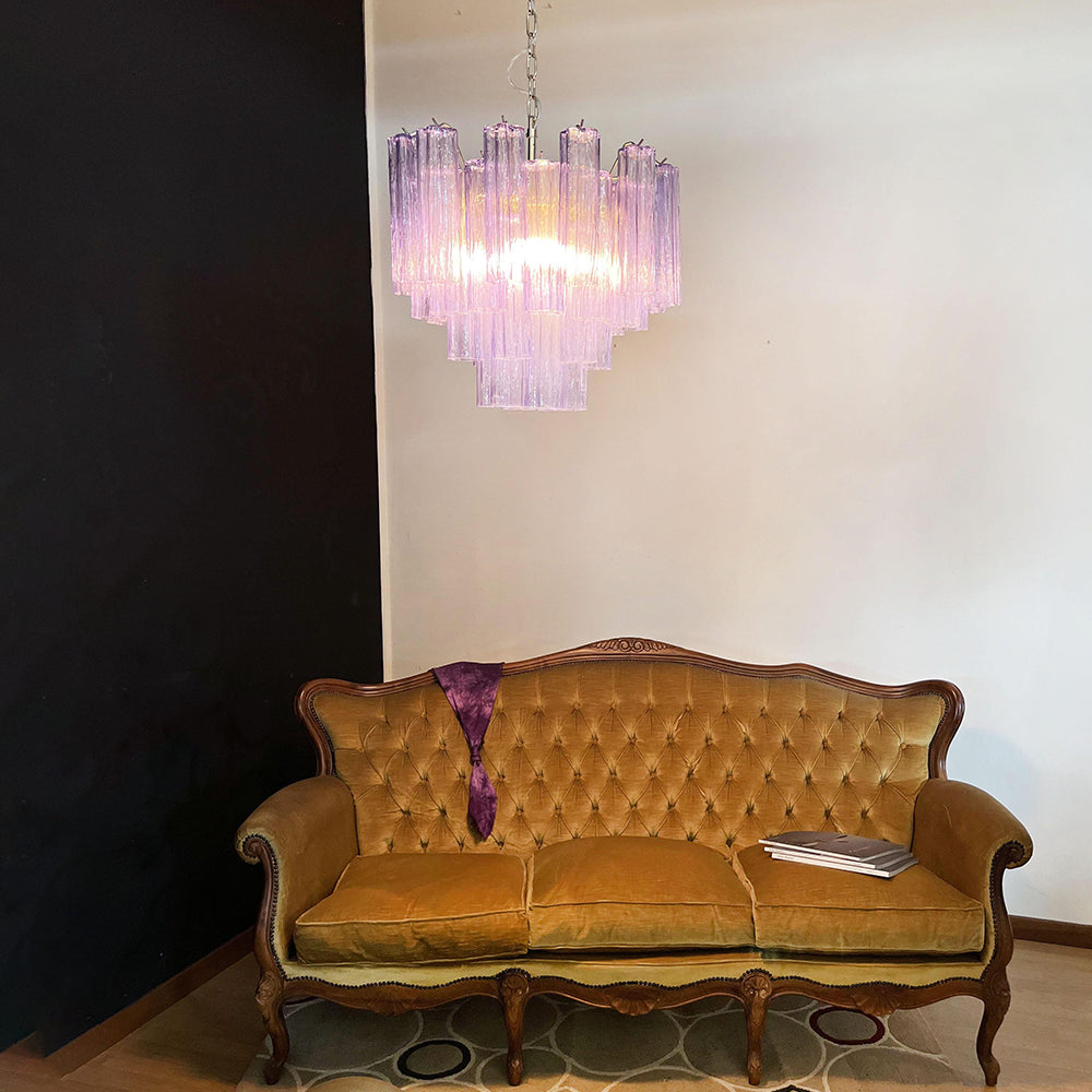 Murano Star-Shaped Glass Tube Chandelier – Artistic Sculptural Ceiling Light for Living Room