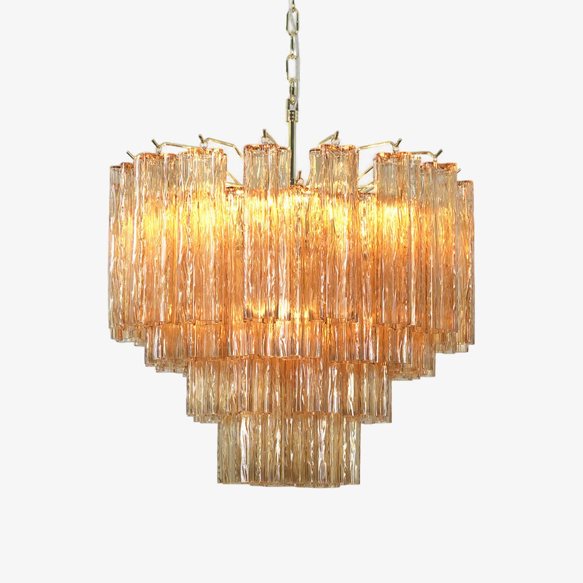Murano Star-Shaped Glass Tube Chandelier – Artistic Sculptural Ceiling Light for Living Room