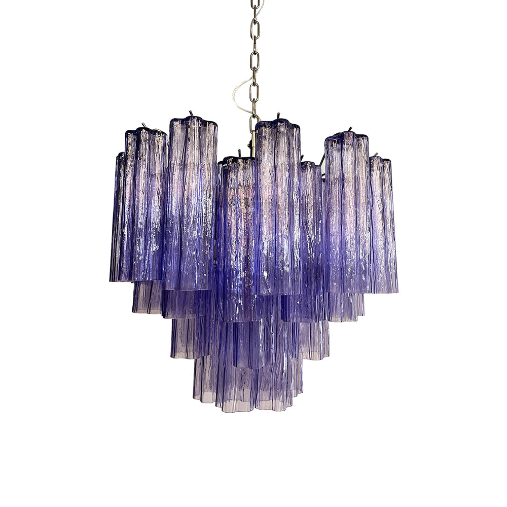 Murano Star-Shaped Glass Tube Chandelier – Artistic Sculptural Ceiling Light for Living Room