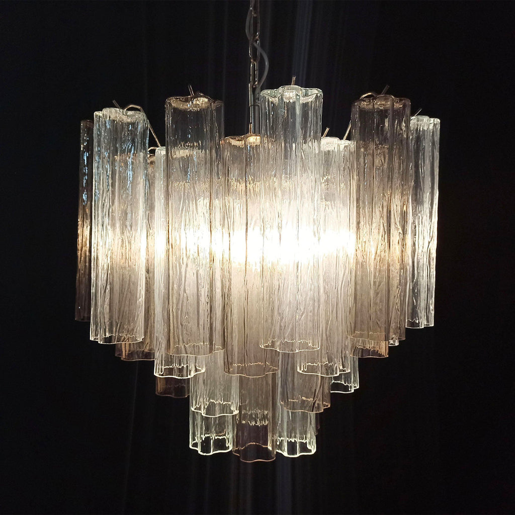 Murano Star-Shaped Glass Tube Chandelier – Artistic Sculptural Ceiling Light for Living Room