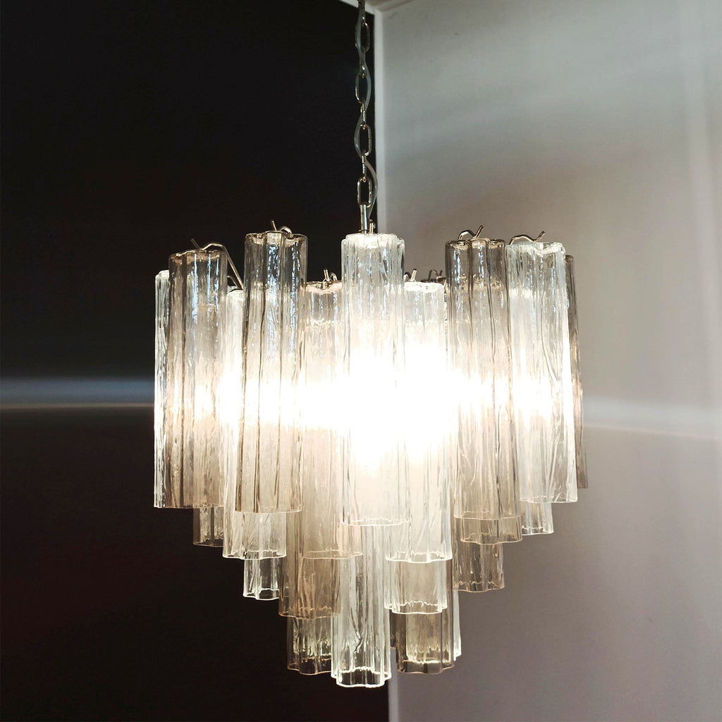 Murano Star-Shaped Glass Tube Chandelier – Artistic Sculptural Ceiling Light for Living Room