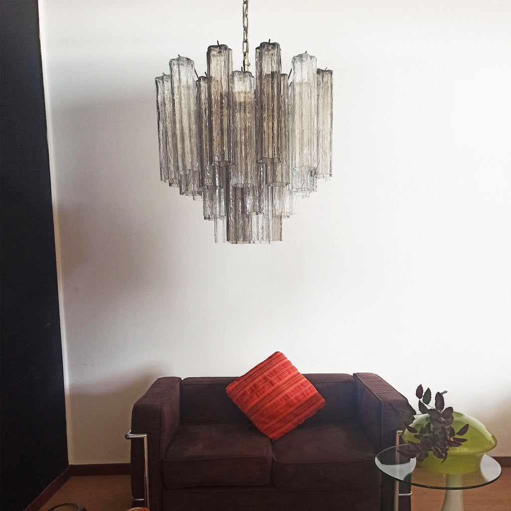 Murano Star-Shaped Glass Tube Chandelier – Artistic Sculptural Ceiling Light for Living Room