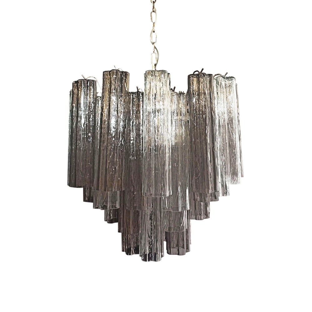 Murano Star-Shaped Glass Tube Chandelier – Artistic Sculptural Ceiling Light for Living Room