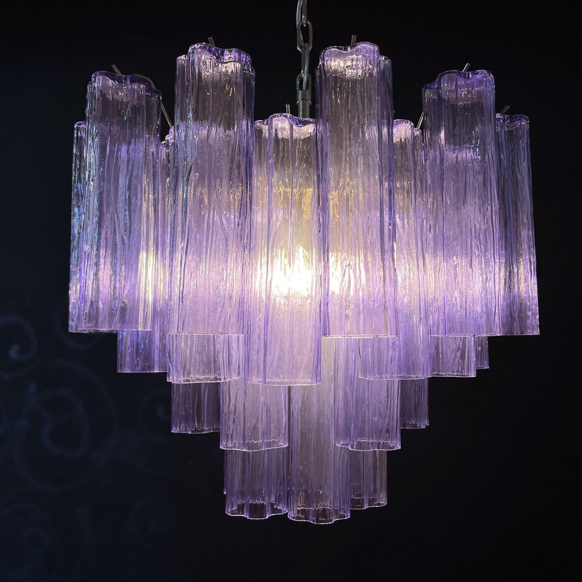 Murano Star-Shaped Glass Tube Chandelier – Artistic Sculptural Ceiling Light for Living Room