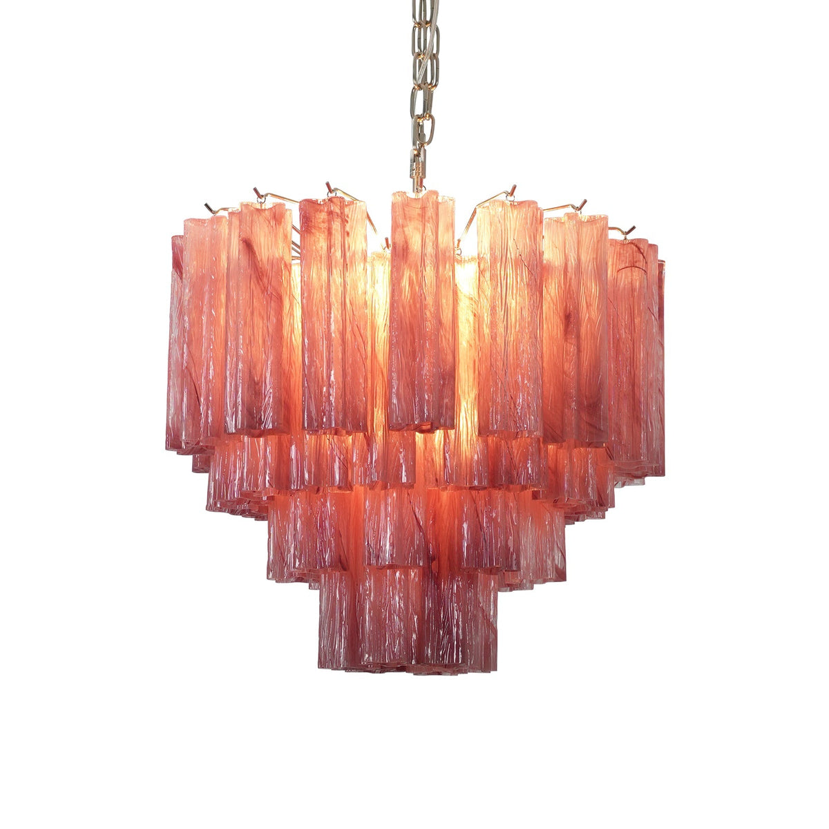 Murano Star-Shaped Glass Tube Chandelier – Artistic Sculptural Ceiling Light for Living Room