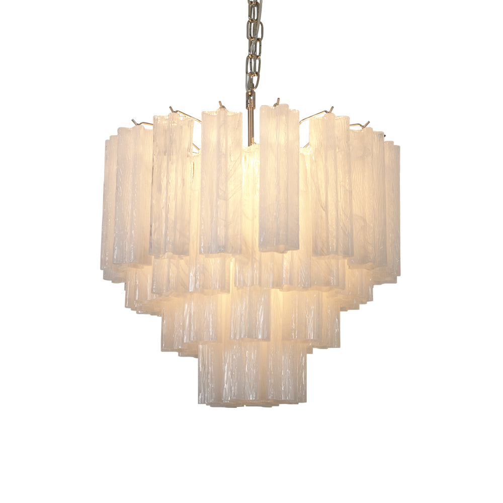 Murano Star-Shaped Glass Tube Chandelier – Artistic Sculptural Ceiling Light for Living Room