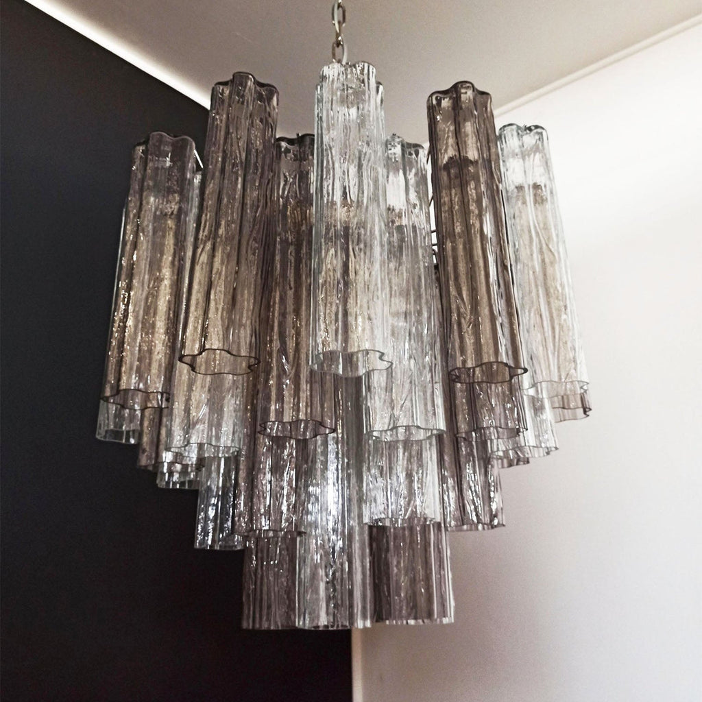 Murano Star-Shaped Glass Tube Chandelier – Artistic Sculptural Ceiling Light for Living Room
