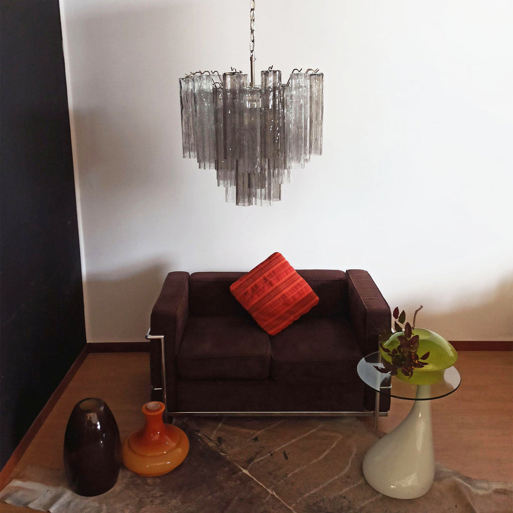 Murano Star-Shaped Glass Tube Chandelier – Artistic Sculptural Ceiling Light for Living Room