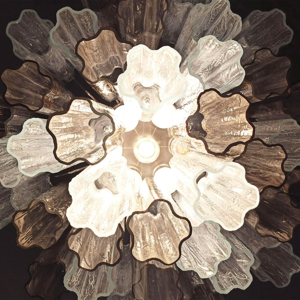 Murano Star-Shaped Glass Tube Chandelier – Artistic Sculptural Ceiling Light for Living Room