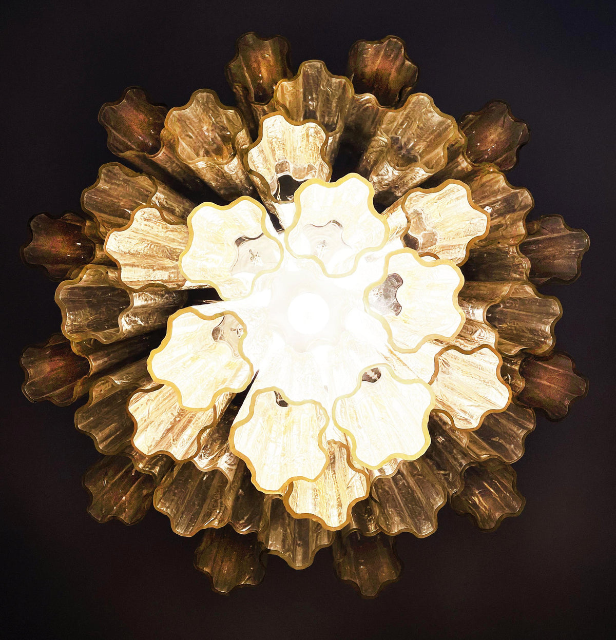 Murano Star-Shaped Glass Tube Chandelier – Artistic Sculptural Ceiling Light for Living Room