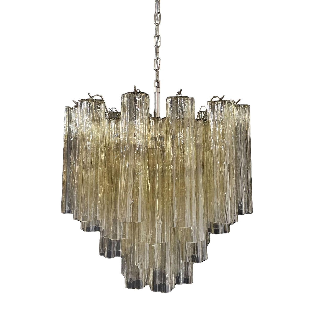 Murano Star-Shaped Glass Tube Chandelier – Artistic Sculptural Ceiling Light for Living Room