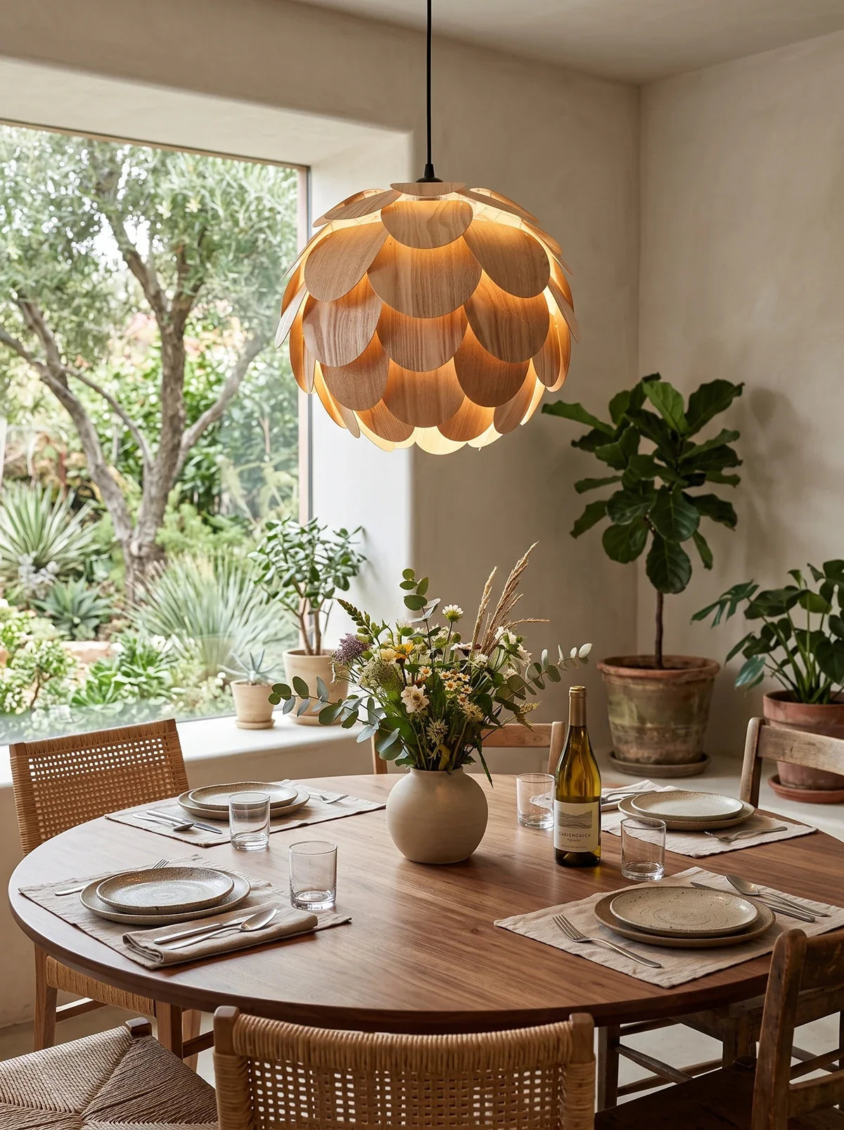 Pinecone Pendant Light – Nature-Inspired Hanging Light for Cabin, Dining Room & Living Room
