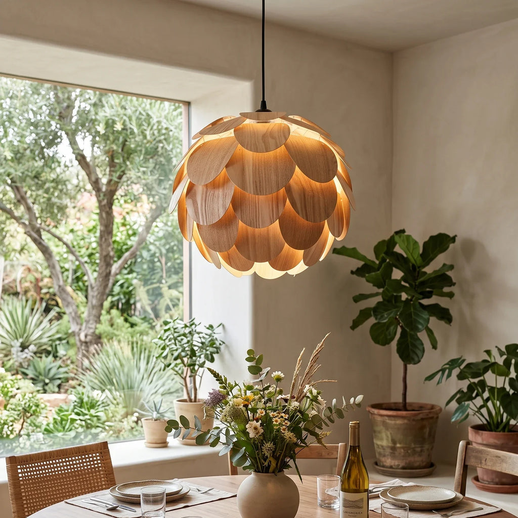 Pinecone Pendant Light – Nature-Inspired Hanging Light for Cabin, Dining Room & Living Room